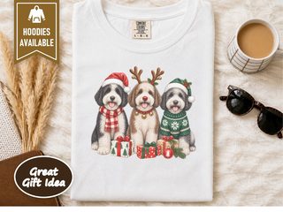 Three Sheepadoodle Christmas Dogs doodle dog shirt - photo 1
