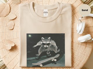 Raccoon At The Skatepark funny shirt - photo 5
