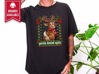 Reindeer Mugshot Parole Denied funny shirt - photo 5