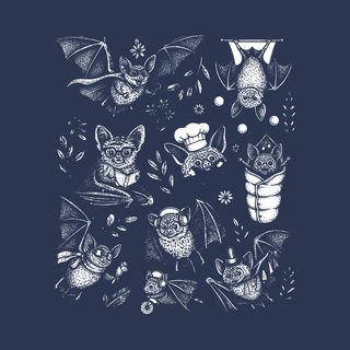 Comfort Colors Cute Bat Illustration Fun Activities Whimsical T-shirt
