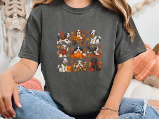 Autumn Sheepadoodle Fall Activities doodle dog shirt - photo 6