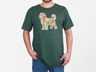 Australian Doodle Floral Silhouette doodle dog shirt - photo 3