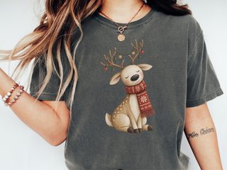 Sitting Reindeer Christmas Scarf doodle dog shirt - photo 2