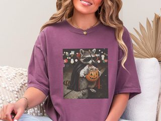 Raccoon Dracula Halloween Candy Bucket funny shirt - photo 4
