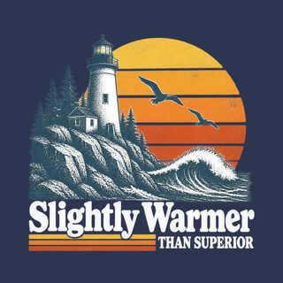 Retro Lighthouse Sunset Waves Vintage Lake Tee Great Lakes Gift