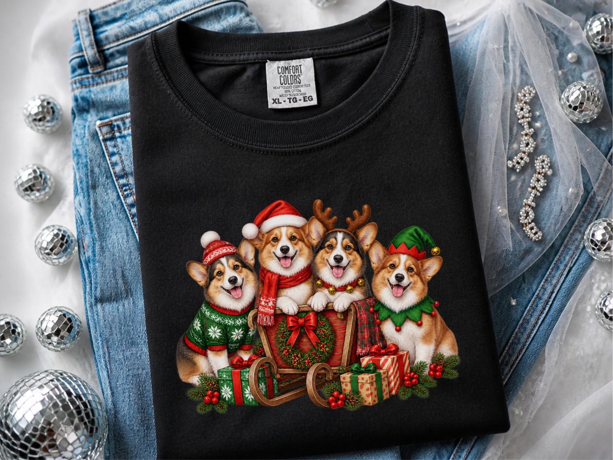 Cute Corgi Dog Christmas Shirt Holiday Dog Shirt Corgi Christmas Gift