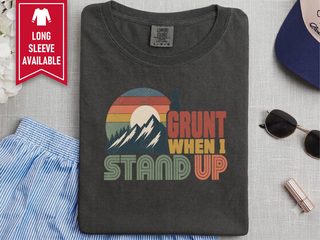 Retro Mountain Sunset I Grunt funny shirt - photo 4