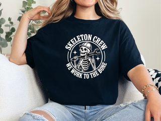 Skeleton Crew Construction Worker funny shirt - photo 2