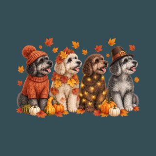 Four Schnoodles Fall Pumpkins Schnoodle Fall Shirt Dog Lover Gift