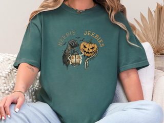 Grim Reaper Lantern Pumpkin Heebie Jeebies funny shirt - photo 5