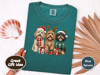 Christmas Cavapoo Trio Presents doodle dog shirt - photo 7
