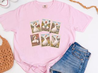 Vintage Goose Postage Stamps Collage funny shirt - photo 3