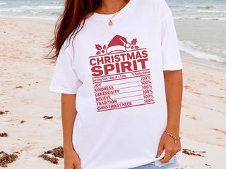 Christmas Spirit Nutrition Label funny shirt - photo 2