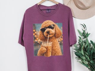 Comfort Colors Labradoodle Iced Coffee Cool Dog doodle dog shirt - photo 5