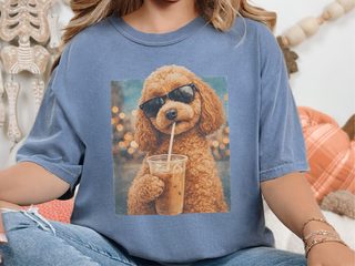 Comfort Colors Cavapoo Iced Coffee Cool Dog doodle dog shirt - photo 6