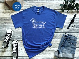 Dachshund Sketch funny shirt - photo 7