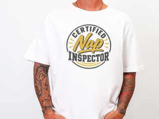 Certified Nap Inspector Round Badge funny shirt - photo 2