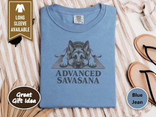 Advanced Savasana German Shepherd doodle dog shirt - photo 6