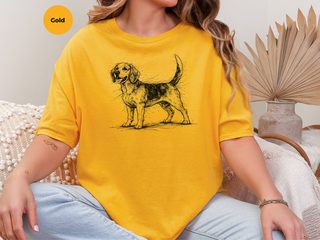 Beagle Sketch funny shirt - photo 6