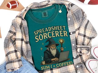 Spreadsheet Sorcerer funny shirt - photo 6
