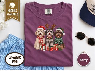 Christmas Schnoodle Dogs Trio doodle dog shirt - photo 5