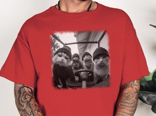 Cat Thugs In Car funny shirt - photo 1