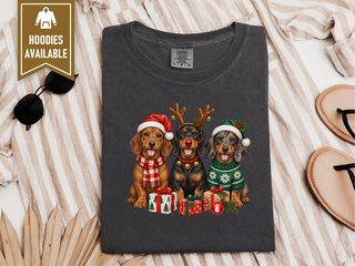 Christmas Dachshund Dogs Trio doodle dog shirt - photo 4