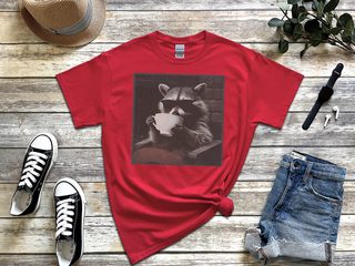 Raccoon Sipping A Cup Of Tea funny shirt - photo 4