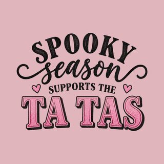 Spooky Season Supports Ta Tas Pink October Breast Cancer Shirt