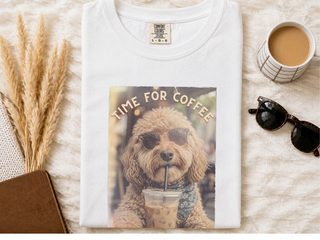 Time For Coffee doodle dog shirt - photo 1