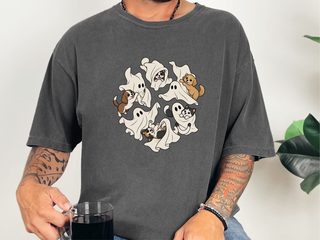 Cute Ghost Playing With Dogs funny shirt - photo 4