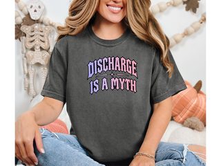 Discharge Is A Myth Gothic Text funny shirt - photo 4