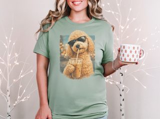 Goldendoodle Iced Coffee Cool Dog doodle dog shirt - photo 6