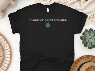 Shamrock Paper Scissors funny shirt - photo 4
