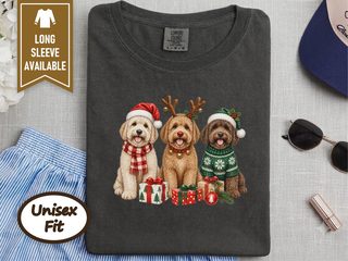 Christmas Goldendoodle Dog Trio doodle dog shirt - photo 1