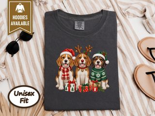 Christmas Beagles With Presents doodle dog shirt - photo 4