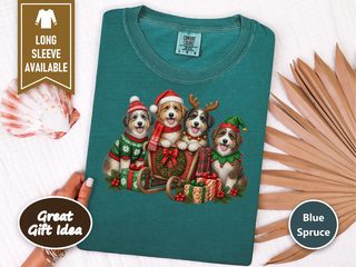 Christmas Aussiedoodle Sleigh Group doodle dog shirt - photo 8