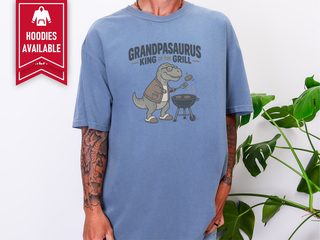 Grandpasaurus King Of Grill T-rex funny shirt - photo 8