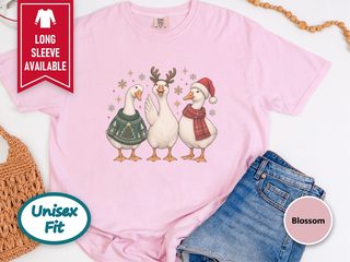 Festive Geese Christmas Trio funny shirt - photo 5