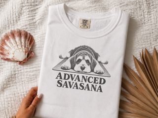 Schnoodle Advanced Savasana Yoga doodle dog shirt - photo 2