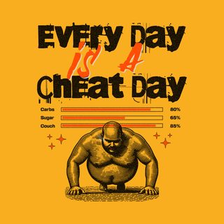 "Every Day Is A Cheat Day" Funny Fitness Food Lover Gym Apparel funny shirt