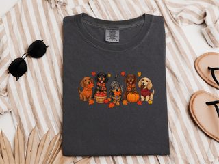 Dachshunds Fall Activities Lineup doodle dog shirt - photo 4