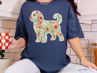 Comfort Colors Australian Doodle Floral Silhouette doodle dog shirt - photo 8