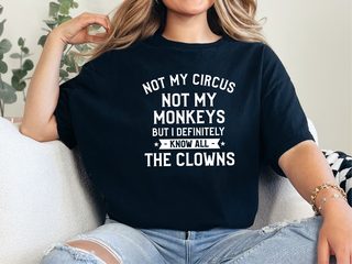 Not My Circus Not My Monkeys But I Definitely Know All The Clowns funny shirt - photo 3