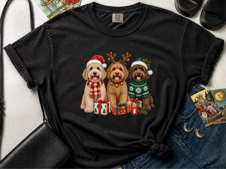 Christmas Labradoodle Trio doodle dog shirt - photo 2