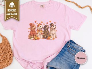Maltipoo Fall Harvest Lineup doodle dog shirt - photo 3