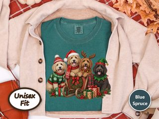 Goldendoodles Christmas Sleigh Group doodle dog shirt - photo 8