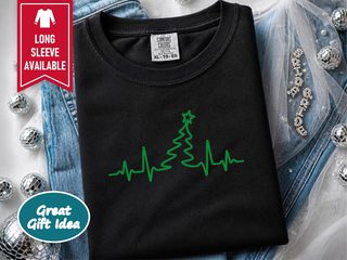 Grandpa Christmas Tree Heartbeat funny shirt - photo 1
