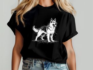 German Shepherd Sketch funny shirt - photo 6