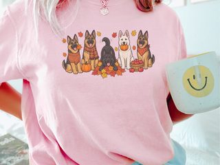 German Shepherd Autumn Fun doodle dog shirt - photo 1